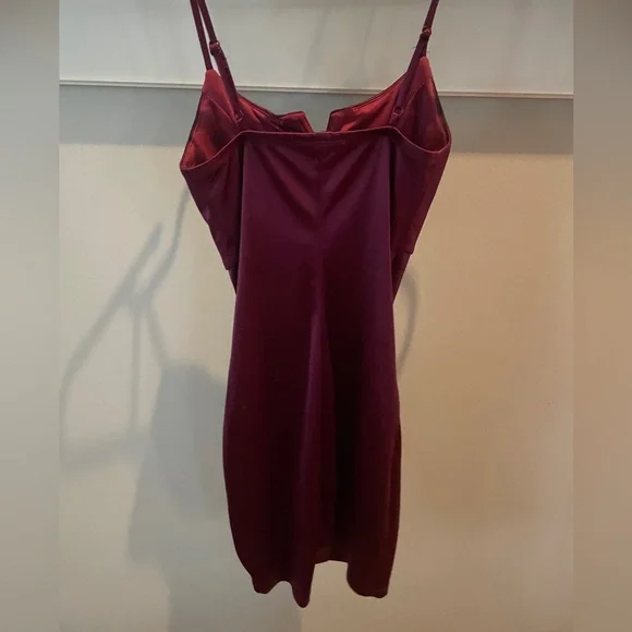 City Studio Deep Red Satin Mini Formal Dress Homecoming Sweetheart XXS - Picture 2 of 4